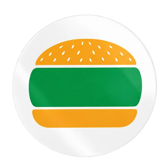 Burger Now burger sticker