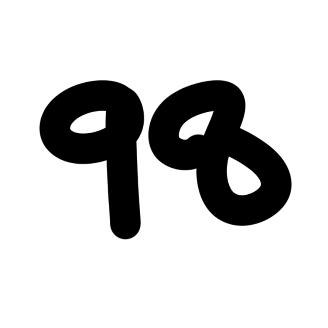 Ninety-Eight outline brand mark